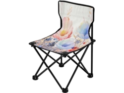 Silla Plegable Ligera Con Estampado Resistente Duradera Portátil Fácil De Instalar