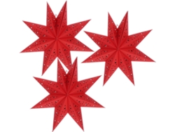 Juego De 3 Estrellas De Papel Navideñas Para Faroles Y Lámparas, Decoración Colgante.
