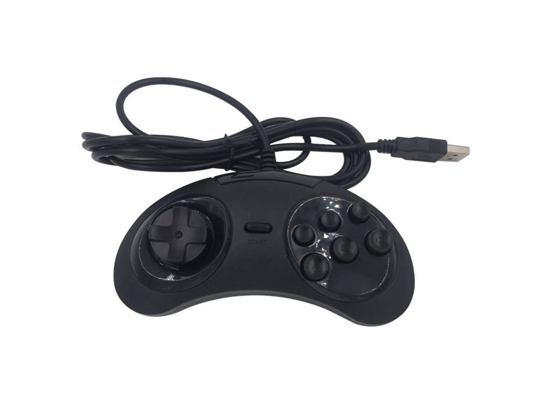 Controlador De Videojuegos Usb Clásico Con 6 Botones, 1 Pc