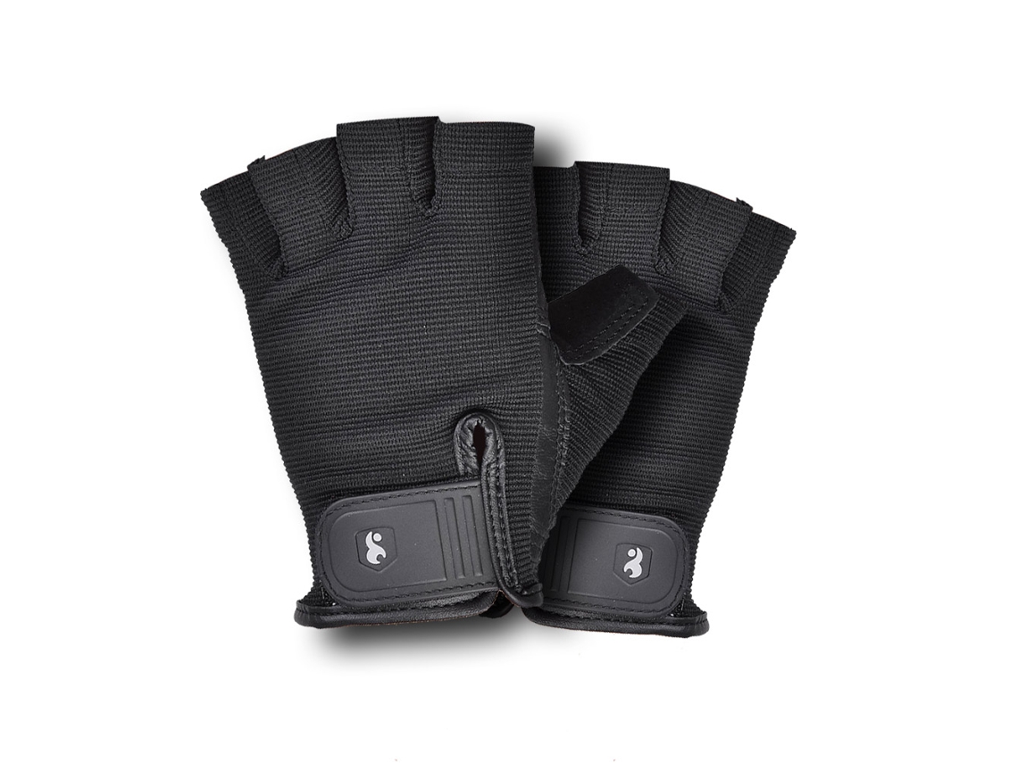 Guantes de media dosis unisex Boodun para adultos, para entrenamiento deportivo, fitness, color negro (talla M)