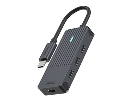 Hub USB-C de Aluminio RAPOO con 4 Puertos