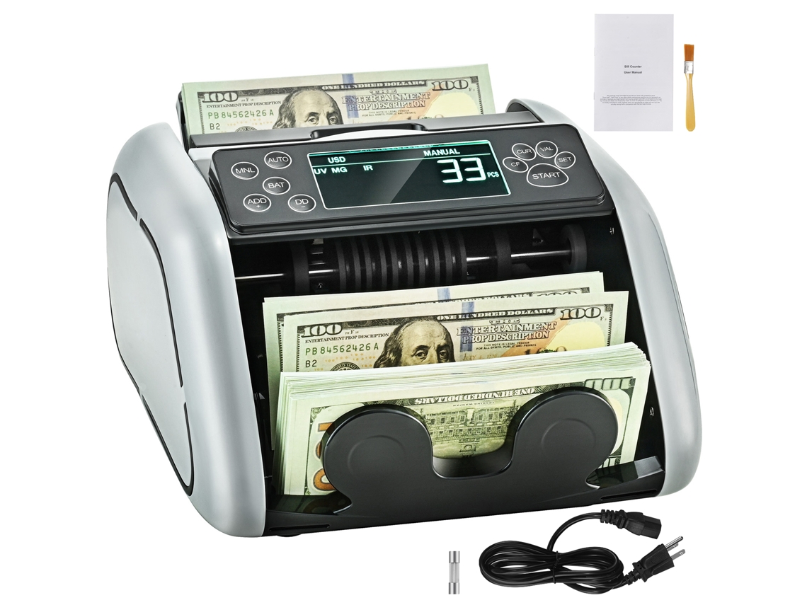 Contadora de billetes SucceBuy con detección de billetes falsos UV, MG, IR y DD
