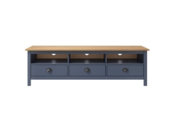 Mueble de Armario Tv Hill 158X40X47 Cm Pino Macizo Gris