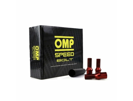 Set Tuercas OMP 27 mm Rojo 20 uds M12 x 1,25