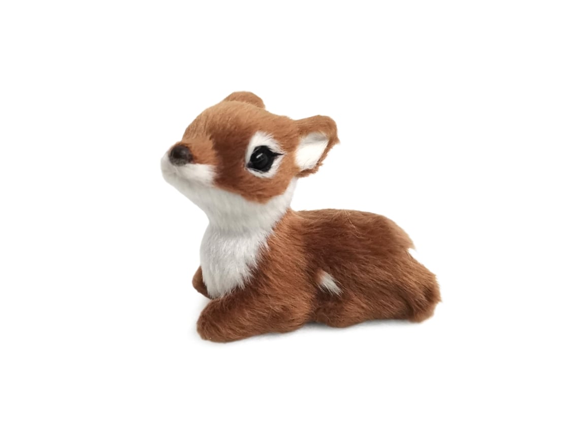 Decoración de mesa con ciervo pequeño, modelo animal simulado