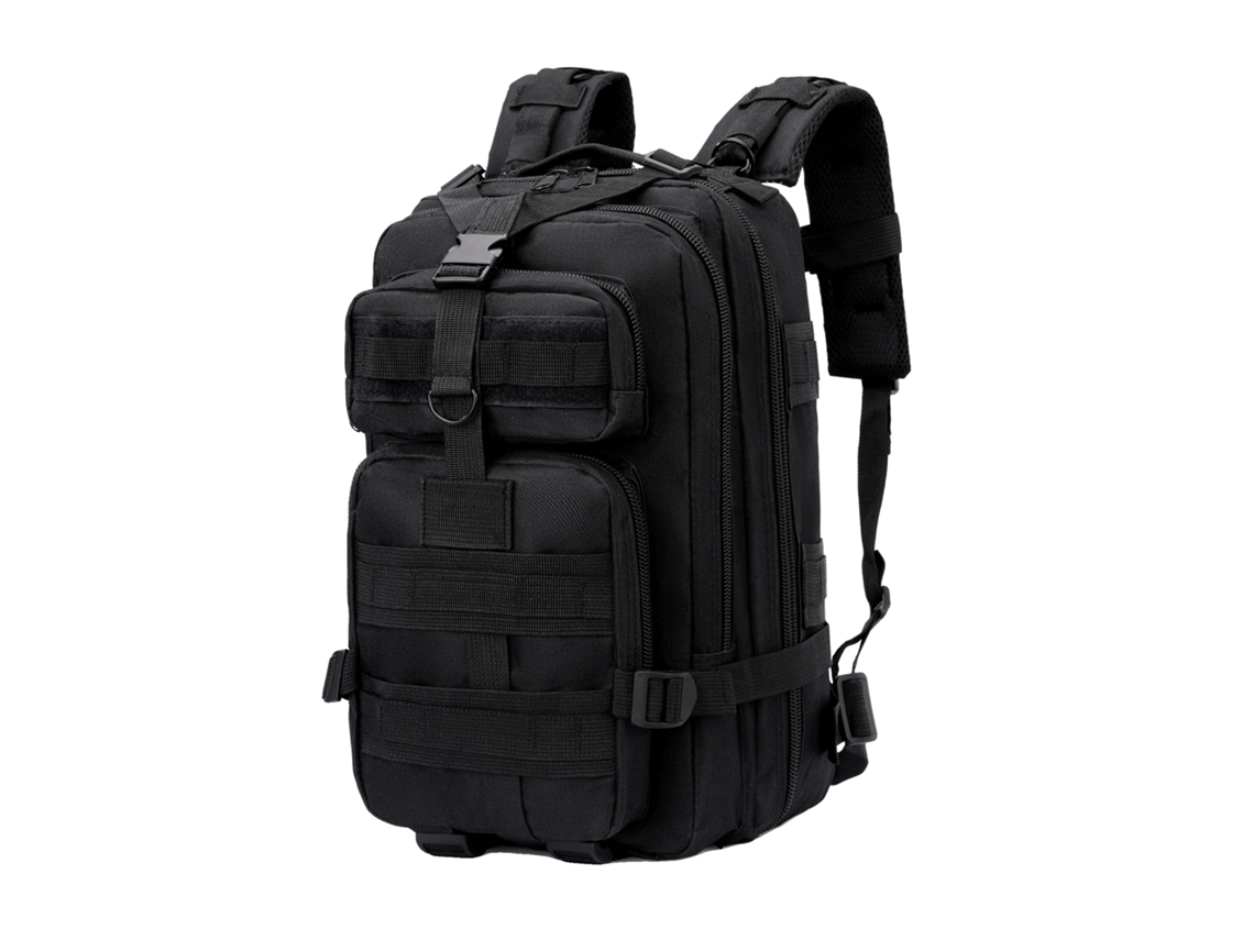 Mochila de gran capacidad, resistente al agua, 30 litros, negra.