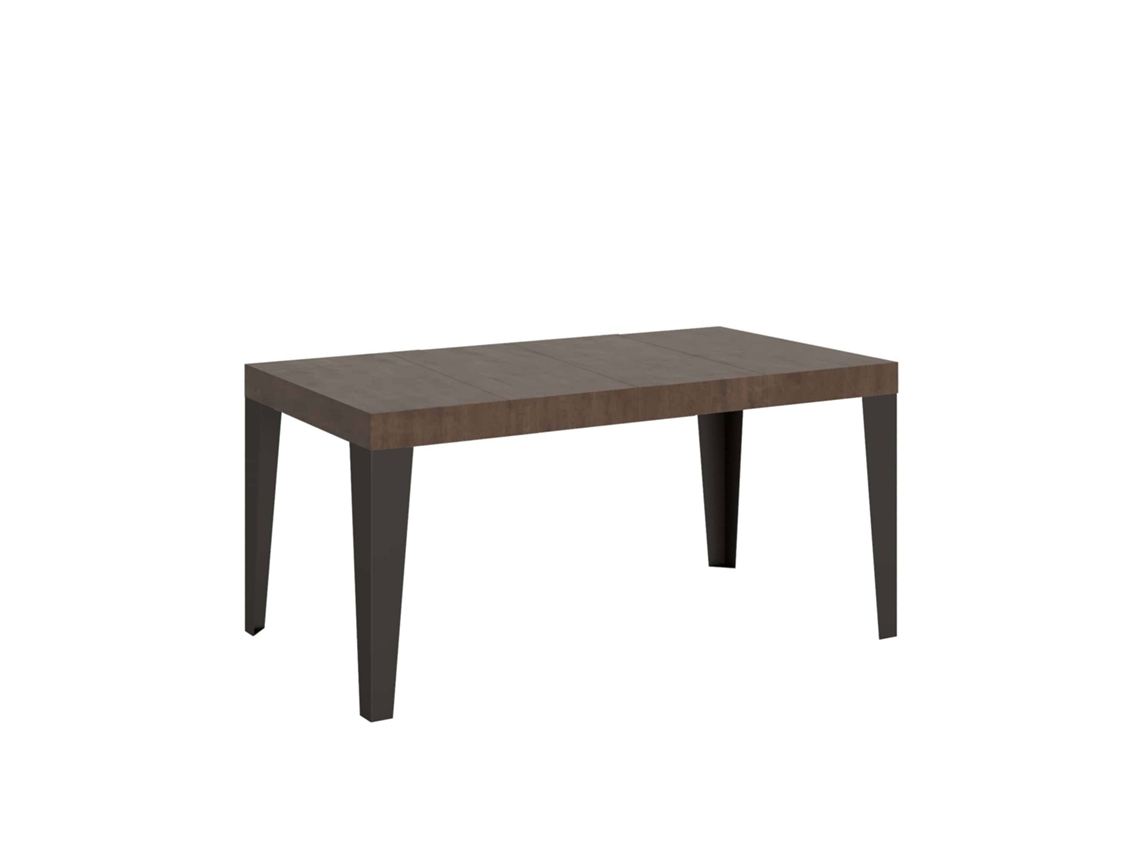 Mesa extensible 90x140/244 cm Flame Premium Nogal estructura Antracita ITAMOBY