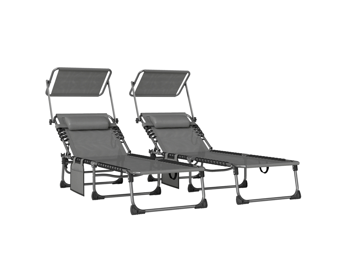 Juego de 2 tubos de protección solar PENGJIANG SHOP, 5 posiciones, 190x57x30cm, zinc