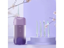 Irrigador Bucal Inalámbrico Recargable Agua Flosser Retráctil Púrpura SIURN