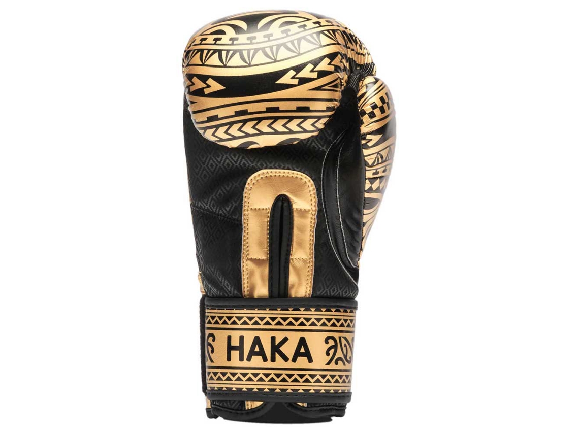 Luvas de Boxe de Couro Artificial Haka Dourado 16 Ozleone1947