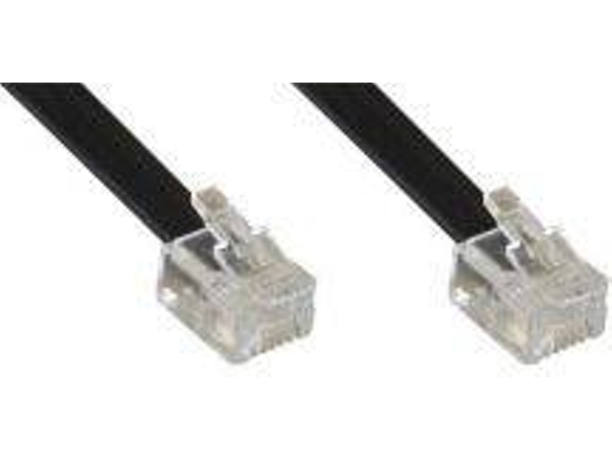 Cable Telefónico INLINE RJ12 (5m - Negro)