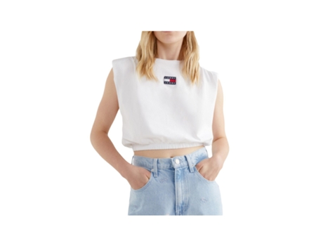 Top TOMMY JEANS (L - Blanco)