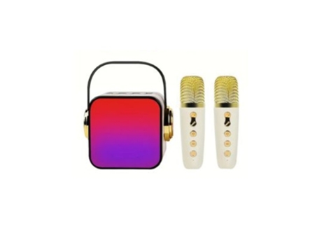 Altavoz inalámbrico portátil + 2 Microfones Wireless Portátil, con Luz Led RGB SKYHE ZX-03 Blanco
