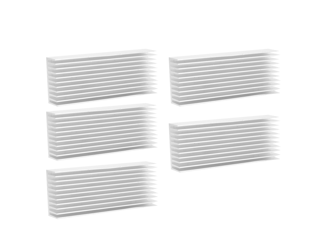 2026as-5 Piezas Disipador De Calor Aluminio Para Cpu Placa Pcb Enfriamiento 40x20x100mm