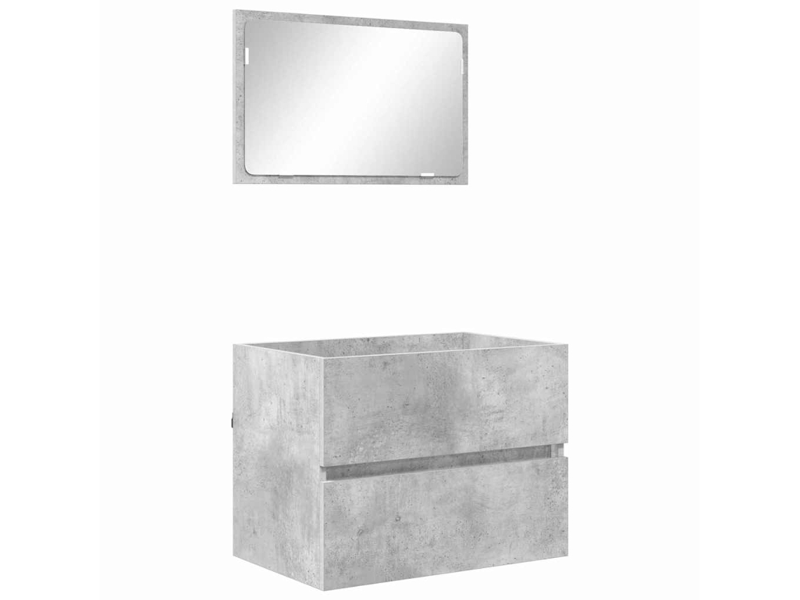 Conjunto de muebles de baño Maison Exclusive gris 60x38,3x45 cm