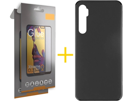 Kit Funda + 2 Protectores de Pantalla Xiaomi Mi Note 10 Lite SKYHE Full Liso (Negro)