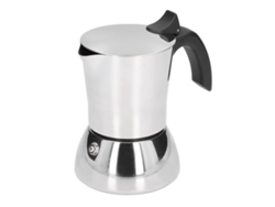 Cafetera Moka de acero inoxidable de grado alimenticio, compacta, portátil, práctica y económica para preparar café en casa.
