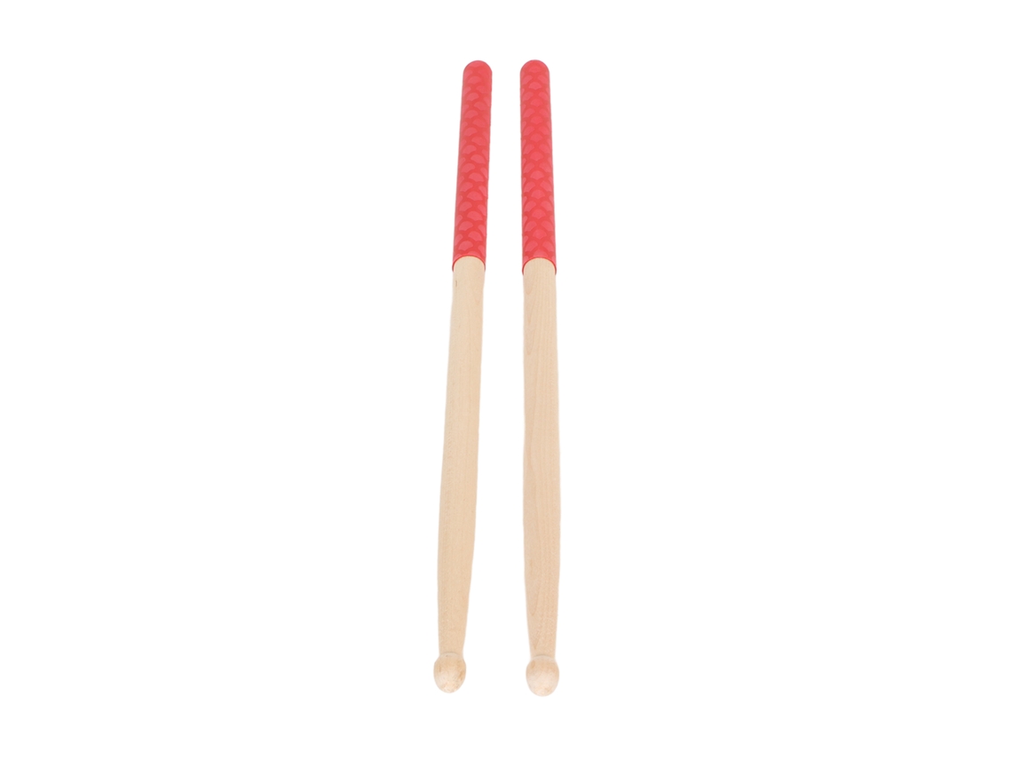 Baquetas 5a De Arce Con Mango De Goma Antigoteo, Diseño De Escamas De Pez Rojas, Para Principiantes, Adultos Y Niños.