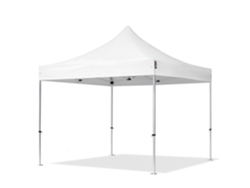 Carpa plegable profesional de aluminio de 40 mm, 3 x 3 m, color blanco