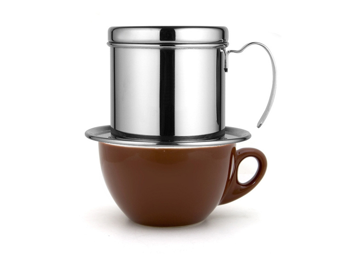 Cafetera Chrui con filtro de acero inoxidable de 8 oz para una preparación rica y lenta.