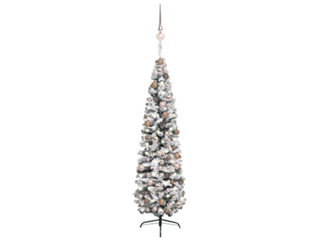 Árbol de Navidad VIDAXL preiluminado con luces y bolas verde (240 cm)