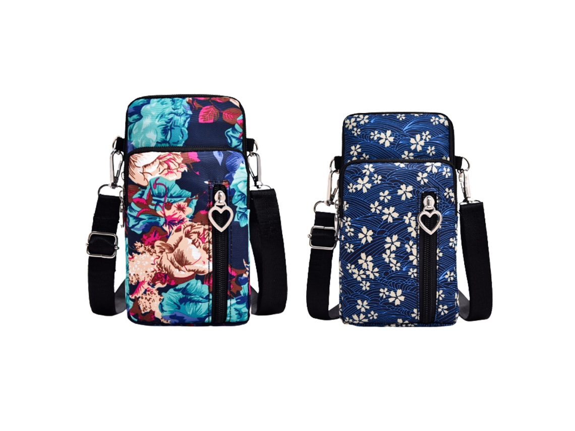 HYMNORA 2pcs Bolso Cruzado Mujer con Cremallera, Neceser para Móvil, Bolsa de Antebrazo