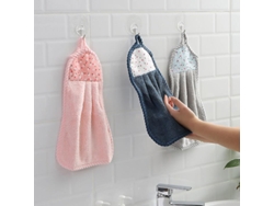 Rebe-toallas De Mano Colgantes 6 Unidades Coral Fleece Absorbentes Ligeras Secado Rápido Para Cocina Baño Hogar 23cmx37cm Gris Azul Rosa