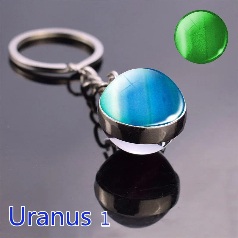 Llavero Con Modelo De Planeta Del Sistema Solar (urano 1), Llavero Que Brilla En La Oscuridad.