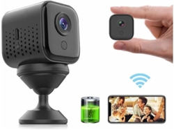Mini cámara espía Wi-Fi 1080p HD portátil inalámbrica con 300 minutos de batería, visión nocturna, detección de movimiento, visualización remota Bestvite