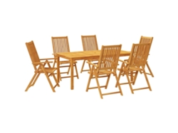 Maison Exclusive - Juego De Comedor Para Jardín 7 Piezas 180x90x75 Cm Madera Maciza Acacia