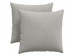 Cojines De Sofá 2 Uds Gris Claro 45 X 45 Cm Tela