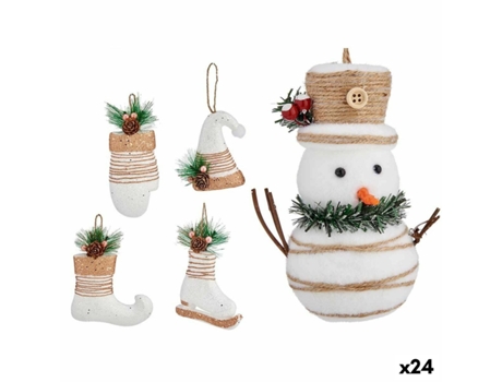 Set Adornos de Navidad Blanco (24 Unidades)