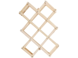 Botellero Plegable, Soporte Para Botellas De Vino Para Cocina O Bar, Botellas De Madera Natural