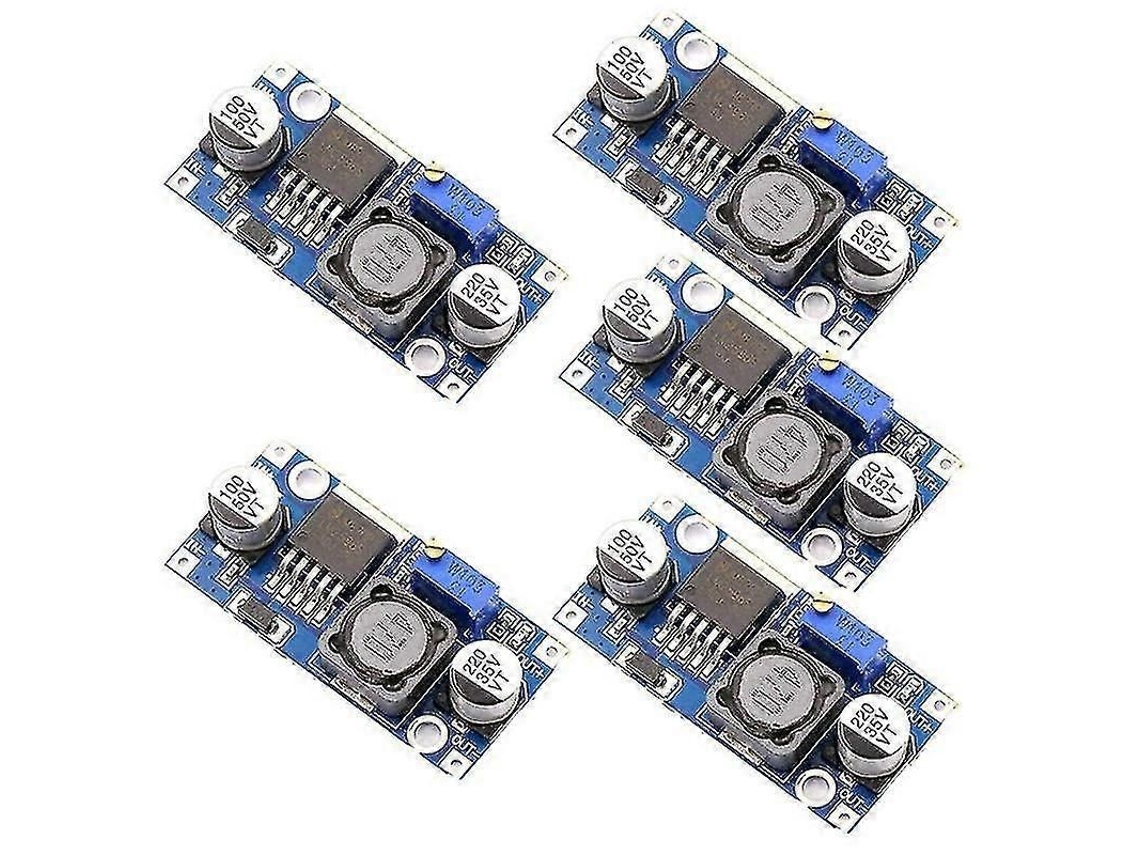 5 Módulos Convertidores Reductores Cc-cc Lm2596s Salida De Alimentación 1,25 V-35 V