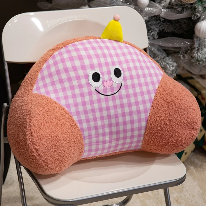 (rojo Rosa, 48 Cm) Almohada Lumbar Para Adultos Con Ojos Grandes, Cojín Para Sofá