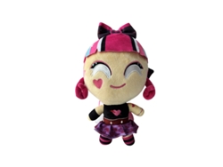 Peluche De Galleta Leche Shadow - Niña Con Vestido Morado Y Trenzas Coloridas, 25 Cm, 200 G