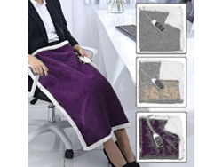 Almohadilla Calefactora Eléctrica Doble Para Usar En Coches, Oficinas, Hogares, Para Mantener El Calor En Invierno, Alfombra Morada