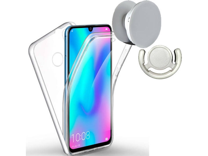Kit Funda, PopSocket y Soporte PopSocket Huawei P20 Lite 360º Transparente