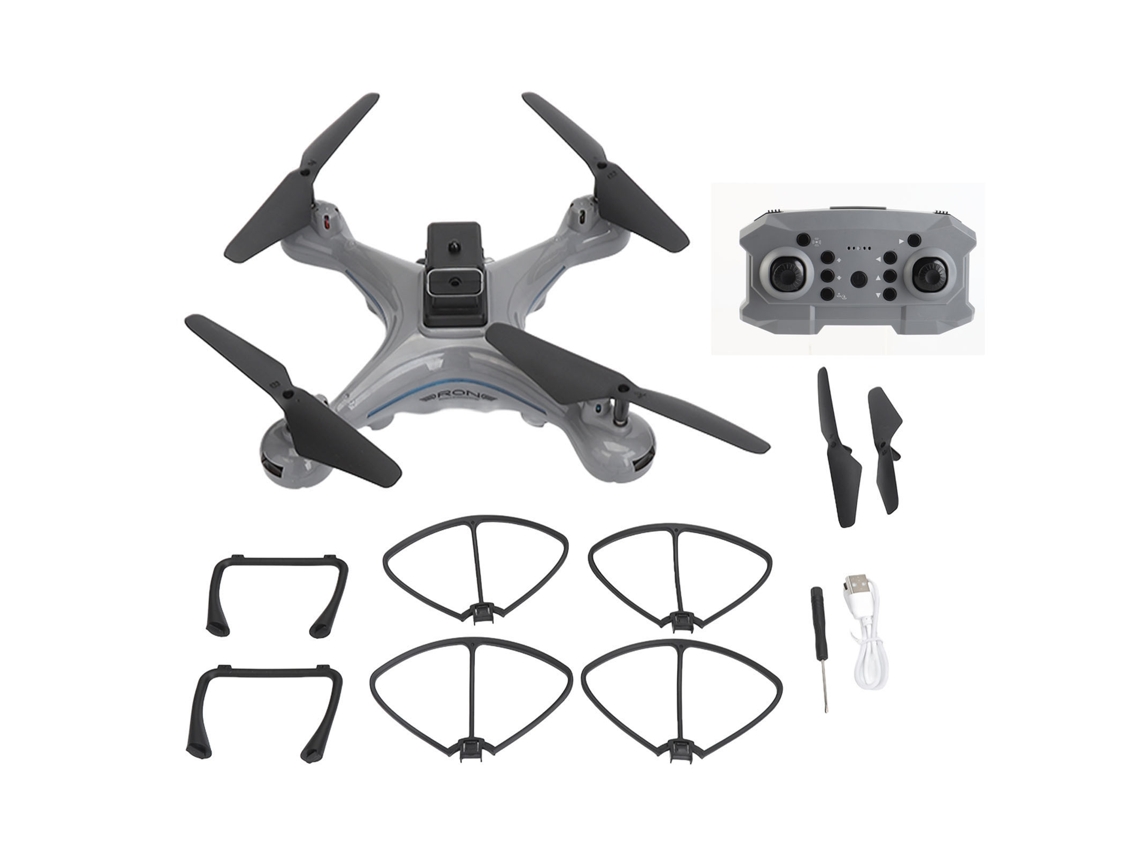 Mini Dron Cuadricóptero Rc Con Sistema De Evasión De Obstáculos Y Vuelo Estacionario Óptico, Batería De 1800 Mah, Color Gris, Para Mayores De 14 Años.