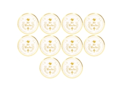 MEOIRUERY 10 Piezas Platos Redondos Deshechables Microondas Resistentes al Corte Mi Bautizo