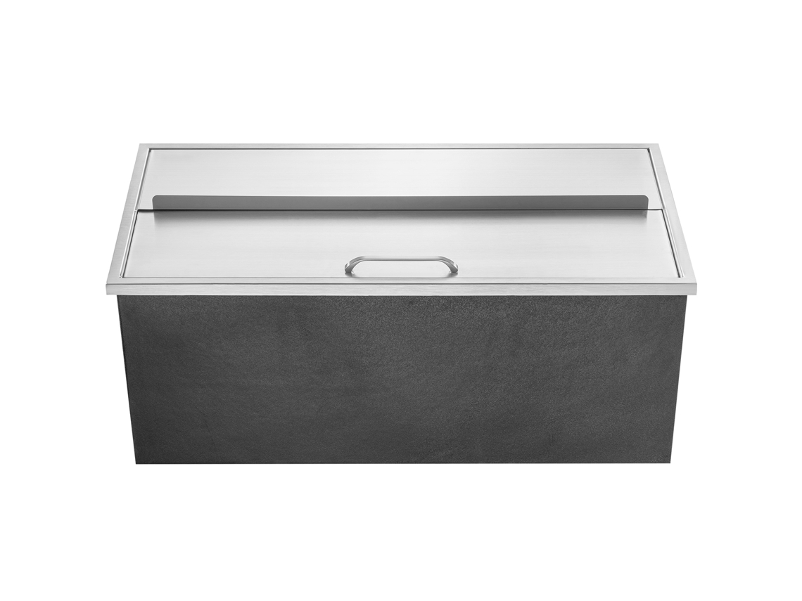 Enfriador de hielo Succebuy 913 x 456 x 358 mm, contenedor de hielo de acero