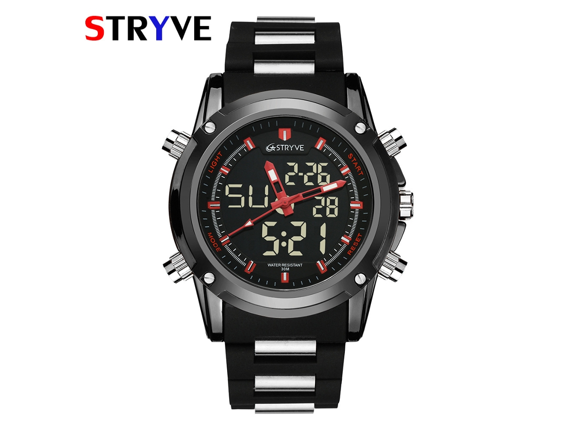 Reloj Deportivo Electrónico De Cuarzo Para Hombre (rojo), Resistente Al Agua Y Multifuncional.