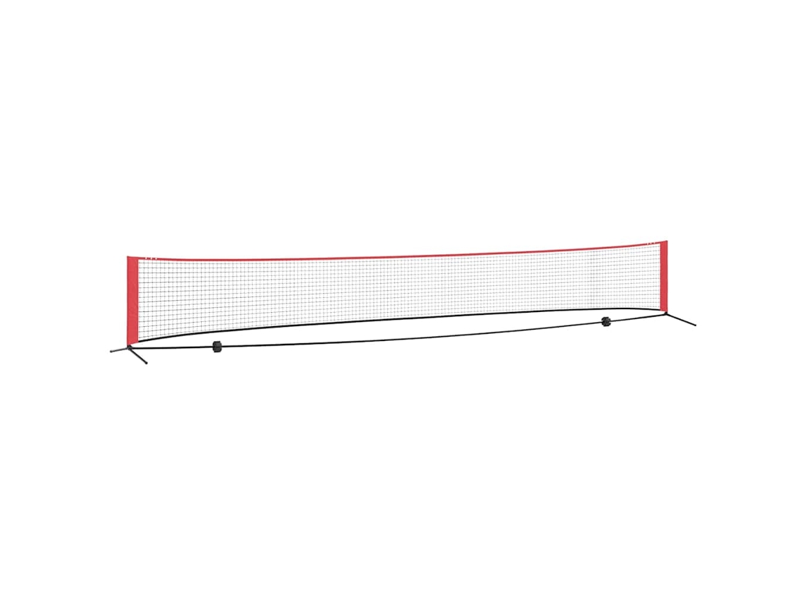 Red de tenis para exterior Vidaxl, poliéster rojo (595 x 90,5 x 87 cm)