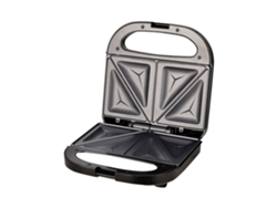 Sandwichera pequeña de 750 W, color negro brillante, con revestimiento antiadherente, SWISS