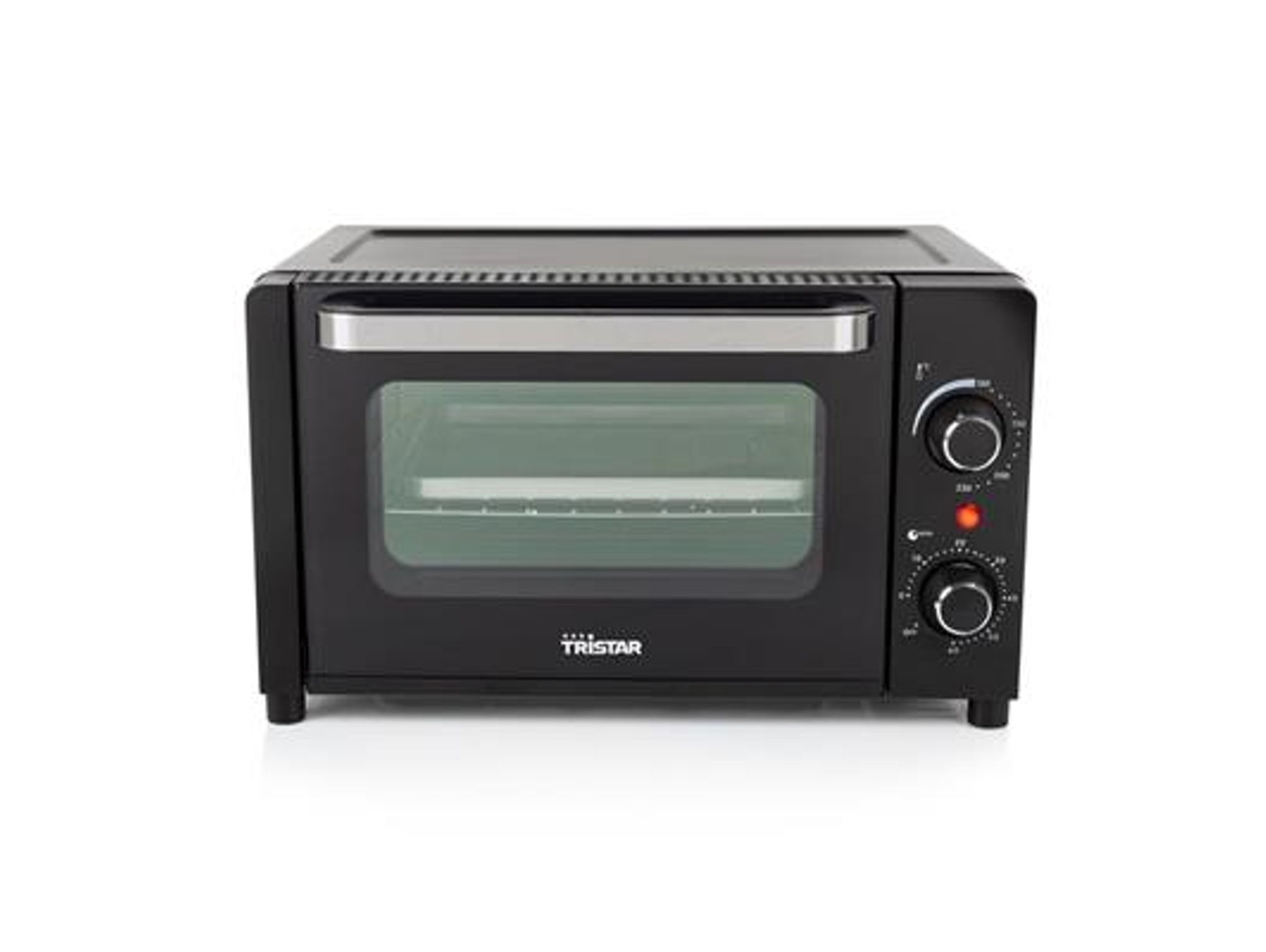 Tristar Ov3615 Mini horno 10l 800w capacidad 10 800 negro compacto bandeja rejilla y mango incluidos temporizador de 60 minutos temperatura 230