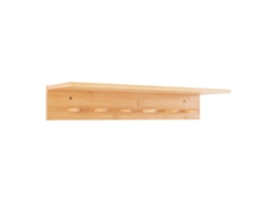 Perchero de pared Fjord 6 ganchos bambú 59x17x10cm - Natural [EN.CASA]