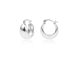 Brincos de argola pequenos e grossos, banhados a ouro 14k, para mulheres e meninas, com ponteiras em prata de lei, hipoalergênicos.