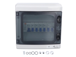 Caja De Distribución Impermeable De 6 Vías Con Carcasa Para Interruptor Diferencial (rcd) De 6 Mcb Para Uso Interior Y Exterior.