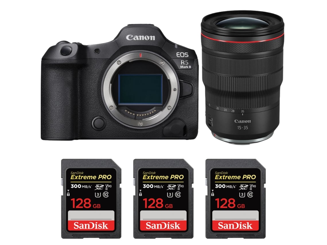 Canon Eos R5 Mark Ii + Rf 15-35mm F/2.8 L Is Usm + 3 Sandisk 128gb Uhs-ii 300mb/s + Ebook “20 Consejos Para Fotos Que Impactan”