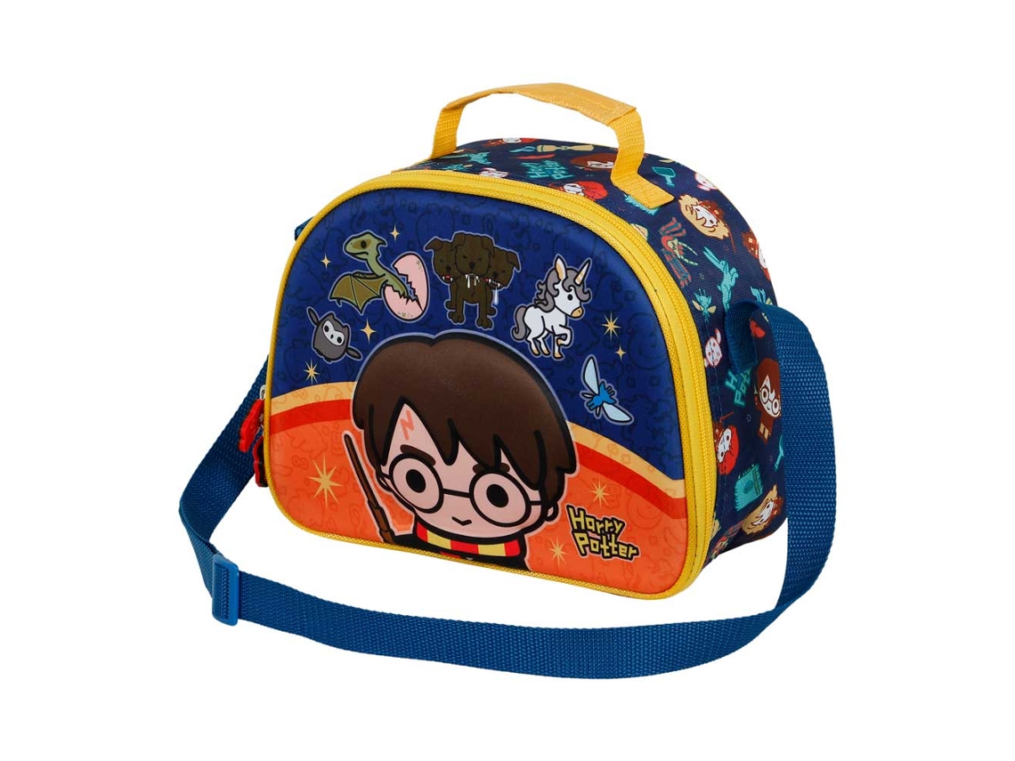 Bolsa Portamerienda  Harry Potter Crest 3D, Naranja